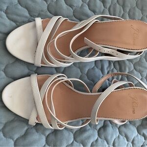 J. Crew Women's Cream Strappy Sandals